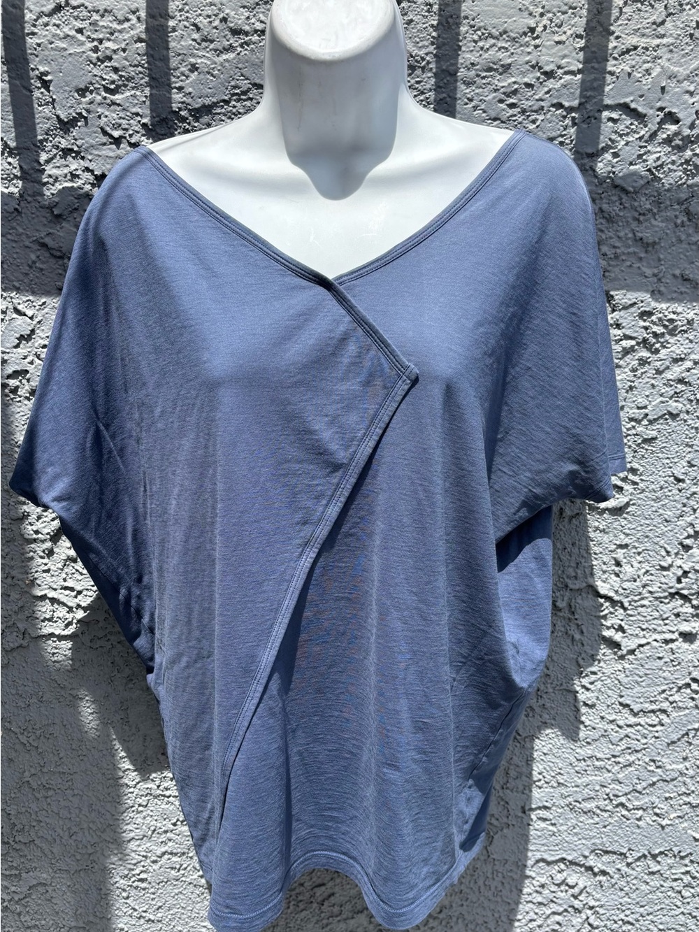 Stella McCartney Slate Blue Asymmetric Draped Tunic